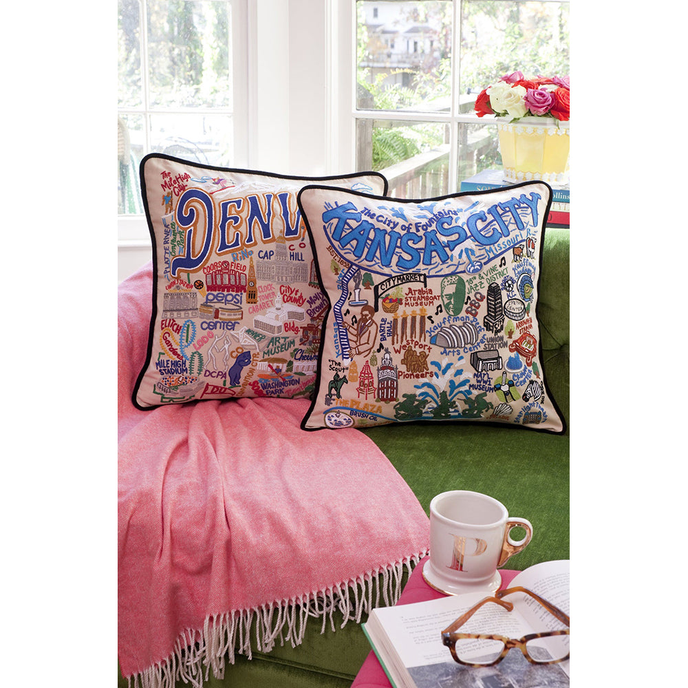 Kansas City Hand-Embroidered Pillow Quirks!