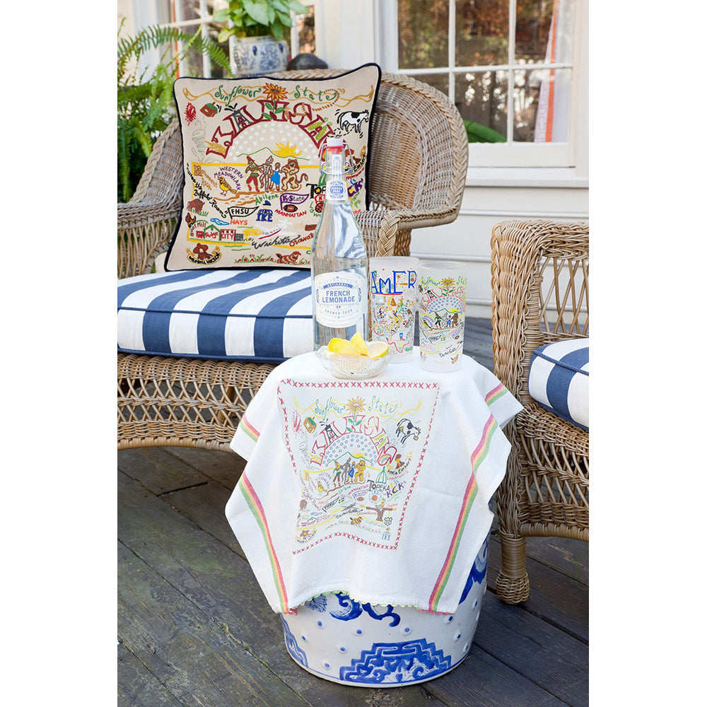 Kansas Hand-Embroidered Pillow Quirks!