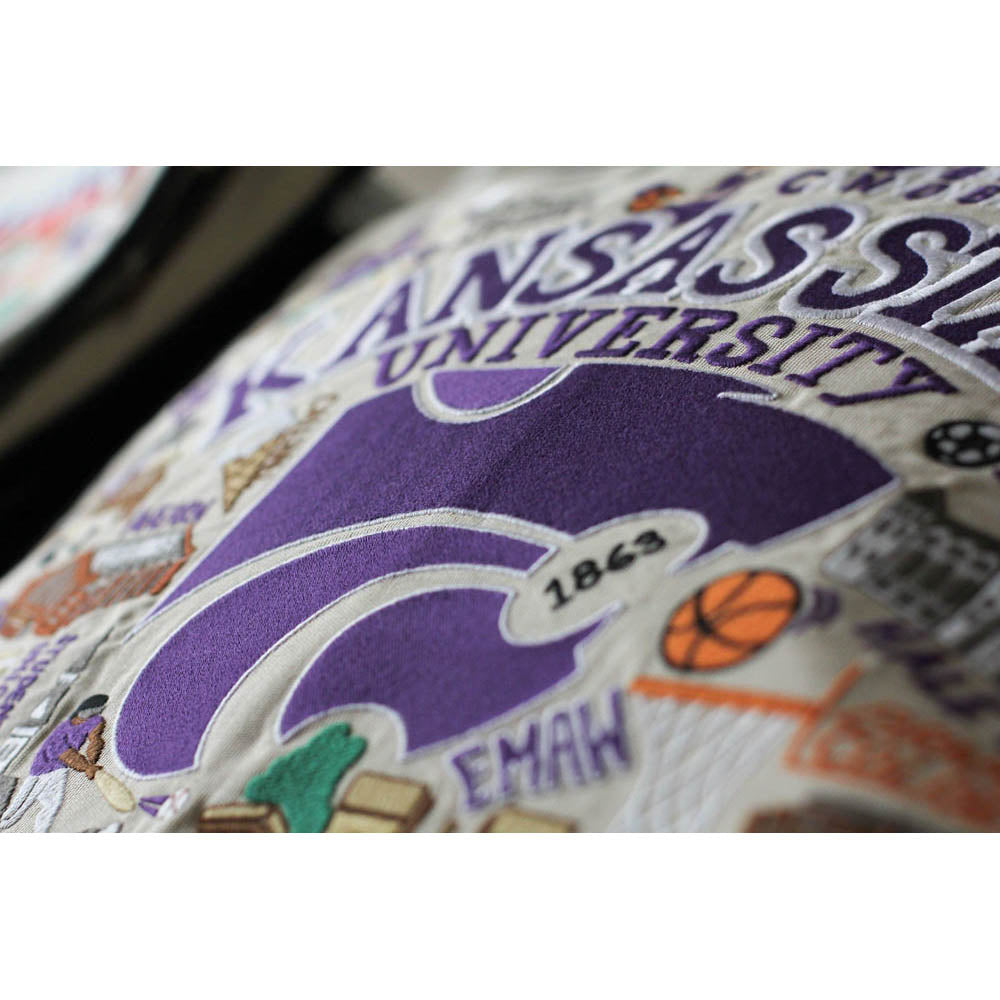 Kansas State University Collegiate Embroidered Pillow by CatStudio Quirks!