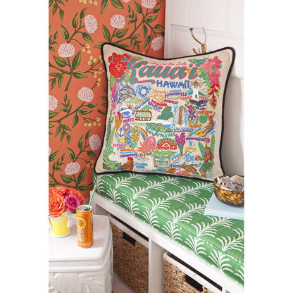 Kauai Hand-Embroidered Pillow Quirks!