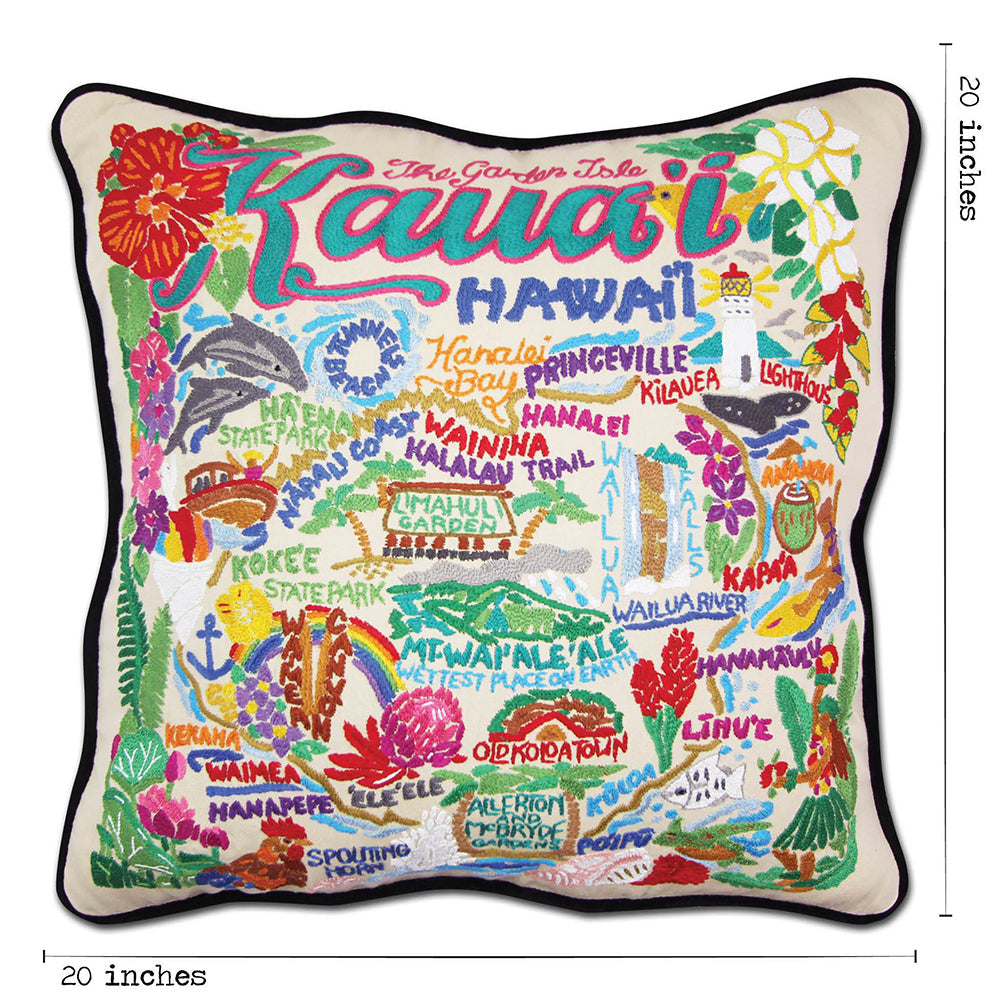 Kauai Hand-Embroidered Pillow Quirks!