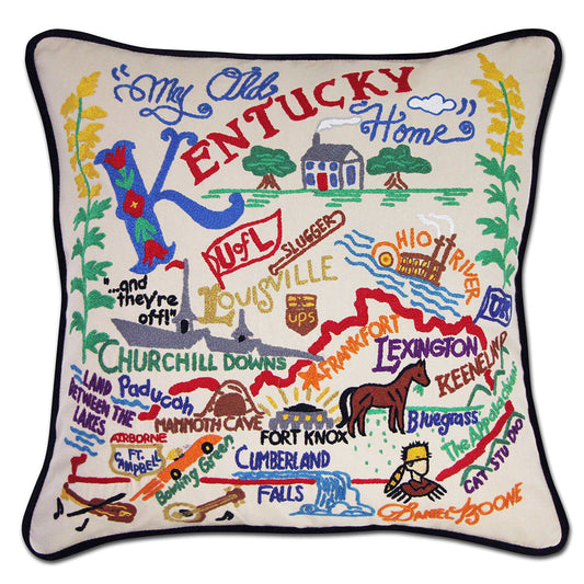 Kentucky Hand-Embroidered Pillow Quirks!