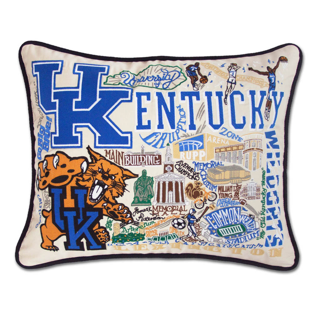 Kentucky, University of Collegiate Embroidered Pillow by CatStudio Quirks!