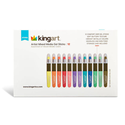 Gel Stick Crayons 12 Metallic Colors