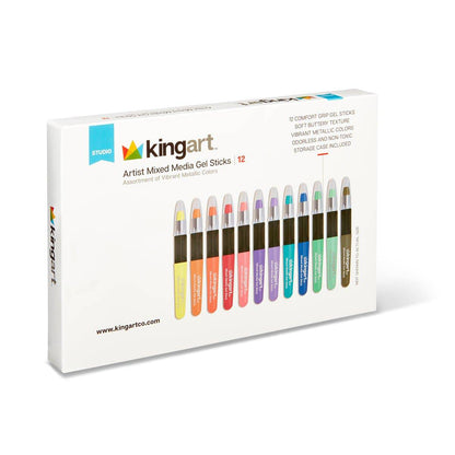 Gel Stick Crayons 12 Metallic Colors