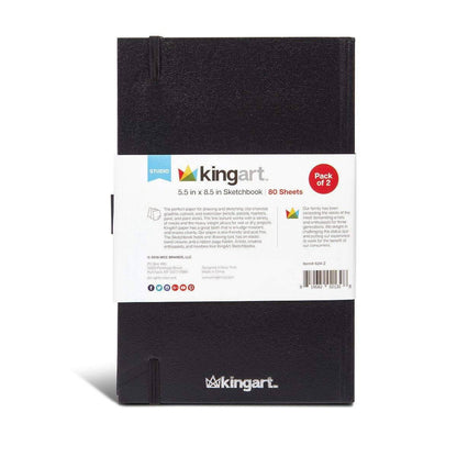 Hardcover Sketchbook 5.5” x 8.5” (2 Pack, 80 Sheets Each)