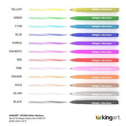 Glitter Markers 12 Colors