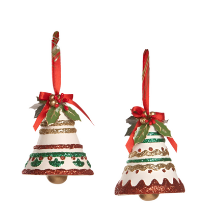 Kitschmas Fun Set/2 Bell Ornaments by Bethany Lowe Designs Quirks!