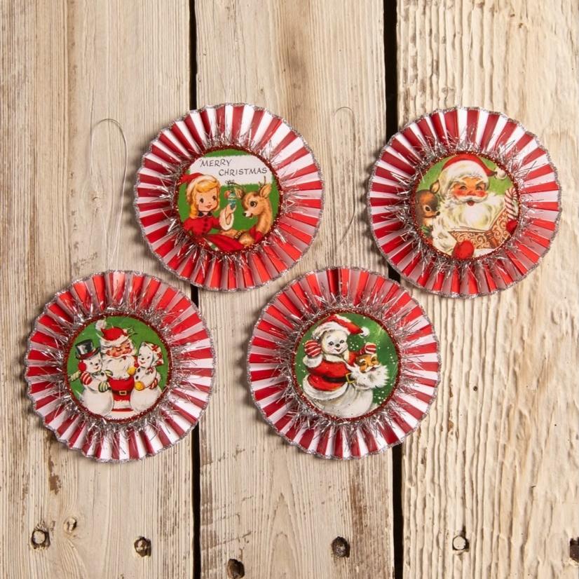 Kitschmas Rosette Ornaments Set of 4 by Bethany Lowe Designs Quirks!