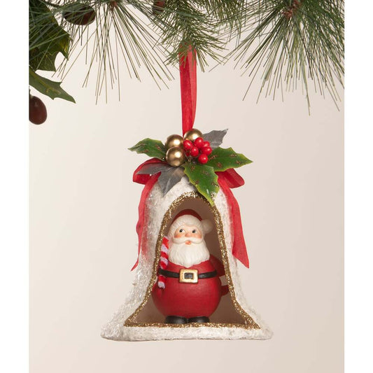 6" Kitschmas Santa in Bell by Bethany Lowe Designs