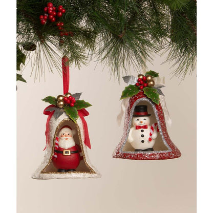 6" Kitschmas Snowman in Bell by Bethany Lowe Designs