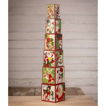 Kitschmas Stacking Blocks Set of 6 by Bethany Lowe Designs