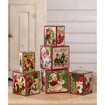 Kitschmas Stacking Blocks Set of 6 by Bethany Lowe Designs