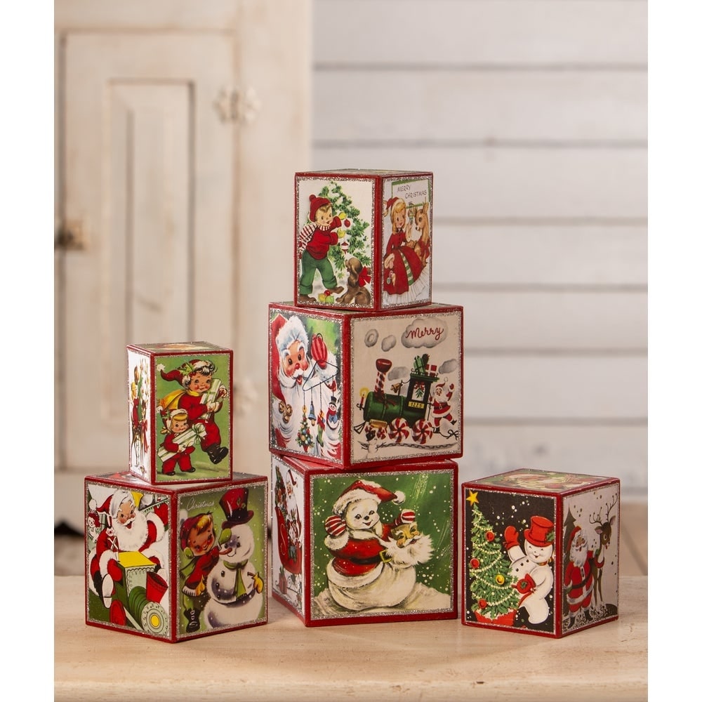 Kitschmas Stacking Blocks S6 by Bethany Lowe Designs Quirks!