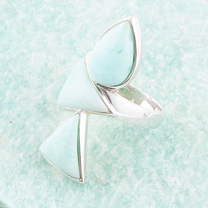 Lahana Green Chrysoprase and Sterling Silver Statement Ring