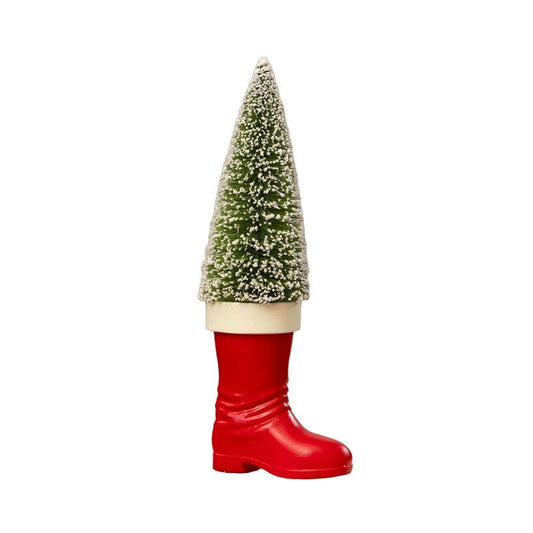 Large Santa Boot with Bottle Brush Tree Quirks!