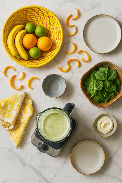 Large Yellow Woven African Basket