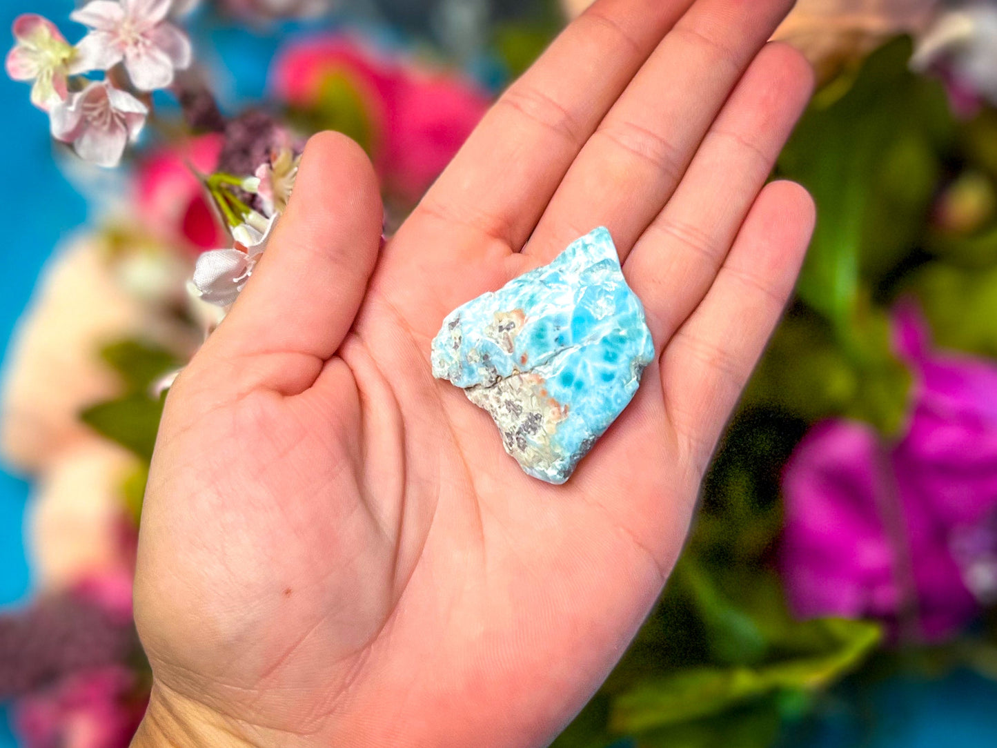 Polished Larimar Slices, Good Quality