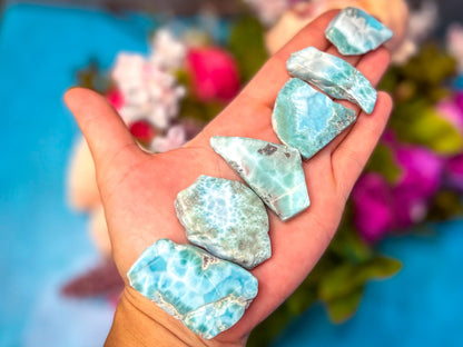 Polished Larimar Slices, Good Quality