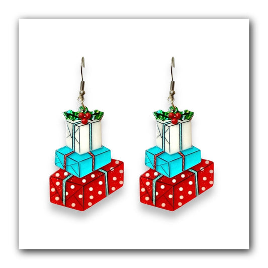 Christmas Happy Mail Earrings by 50's Vintage Dame x Lipstick & Chrome