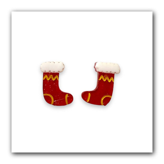 Itty-Bitty Stocking Earrings by Lipstick & Chrome
