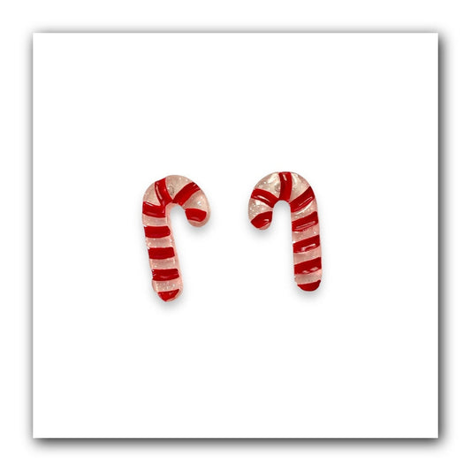 Itty-Bitty Candy Cane Earrings by Lipstick & Chrome