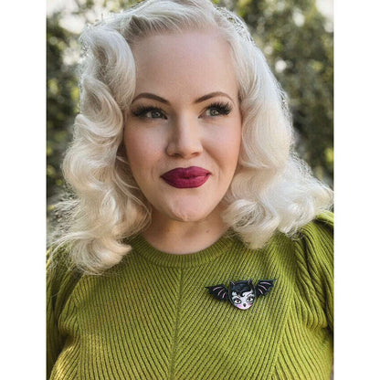 Lily the Vamp Brooch by Miss Fluff x Lipstick & Chrome