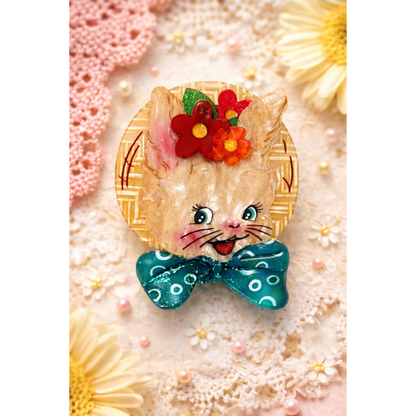 Bunny Bloom Brooch by Lipstick & Chrome