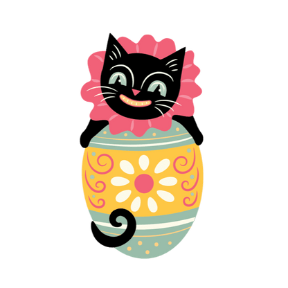 Eggcellent Easter Cat Brooch by Johanna Parker x Lipstick & Chrome