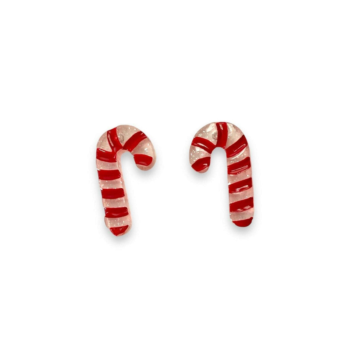 Itty-Bitty Candy Cane Earrings by Lipstick & Chrome