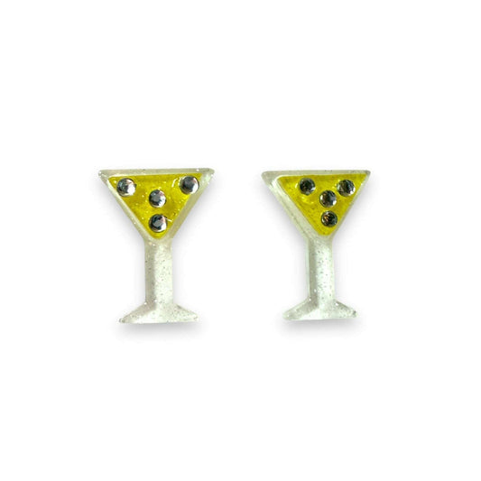 Itty-Bitty Martini Earrings by Lipstick & Chrome