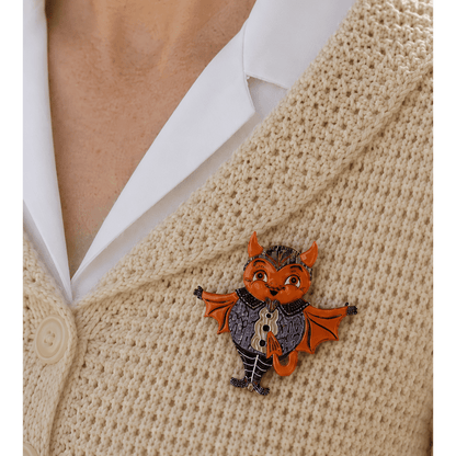 Naughty Nash Devil Bat Brooch by Johanna Parker x Lipstick & Chrome