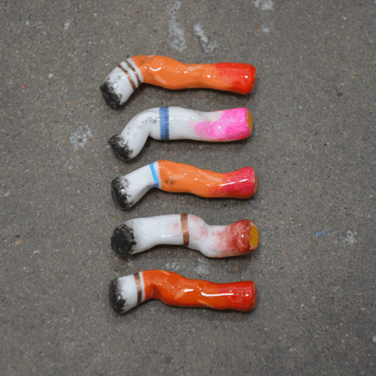 LIPSTICK-STAINED CIGARETTES - SET OF FIVE