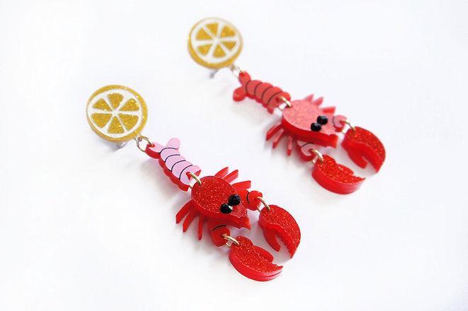Lobster Earrings by Laliblue
