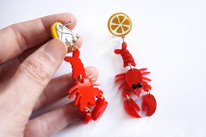 Lobster Earrings by Laliblue