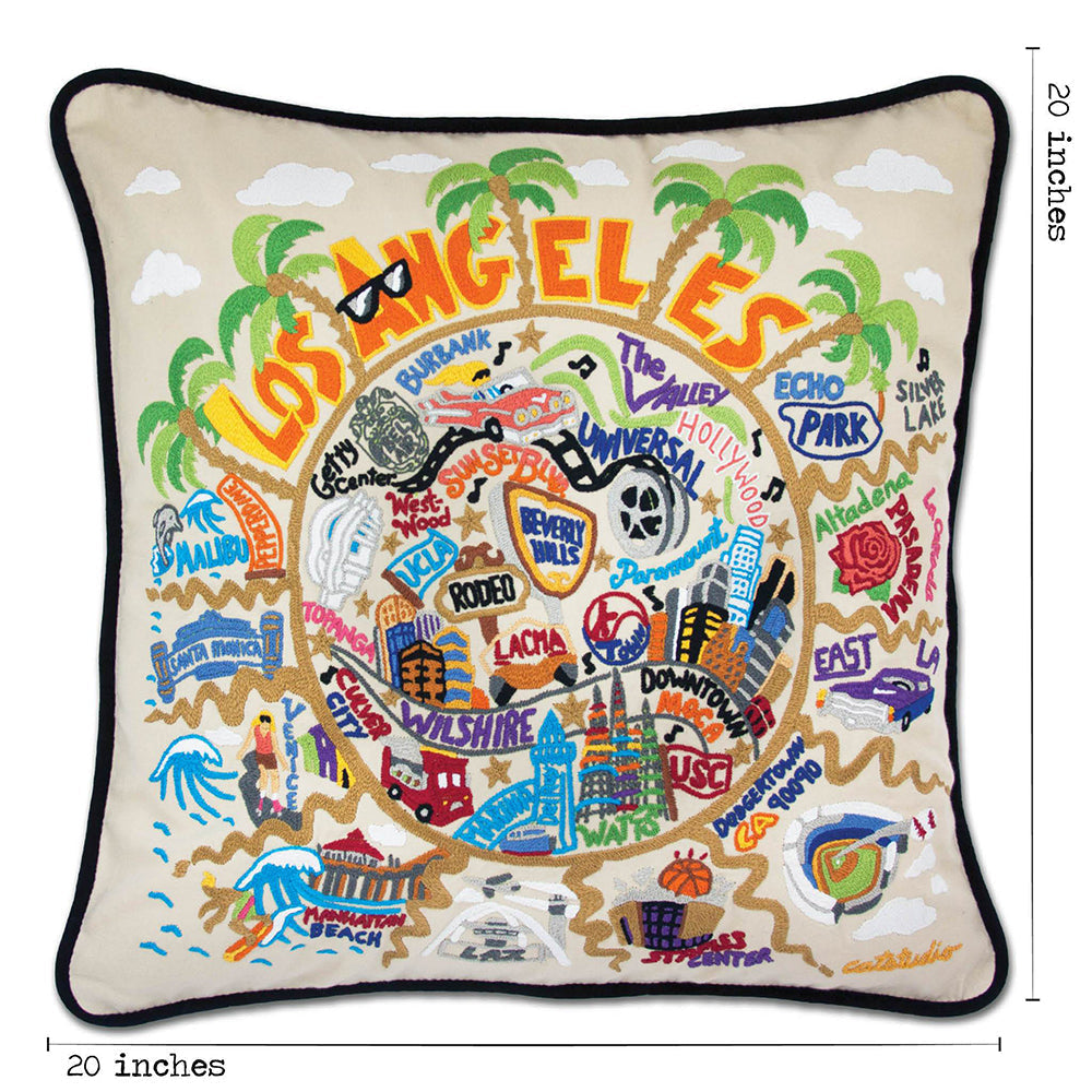 Los Angeles Hand-Embroidered Pillow Quirks!