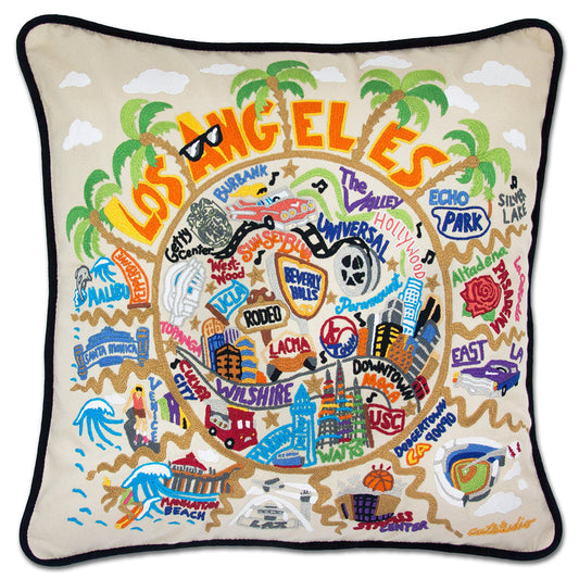 Los Angeles Hand-Embroidered Pillow Quirks!
