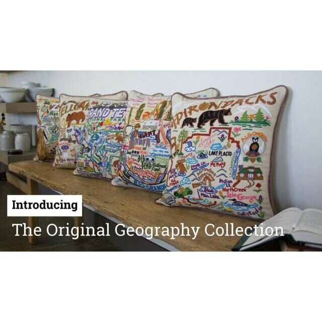 Los Angeles Hand-Embroidered Pillow