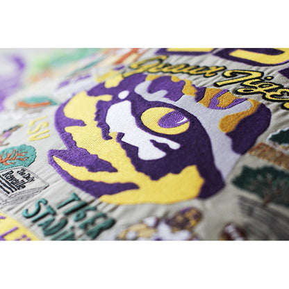 Louisiana State University LSU Collegiate Hand-Embroidered Pillow Quirks!