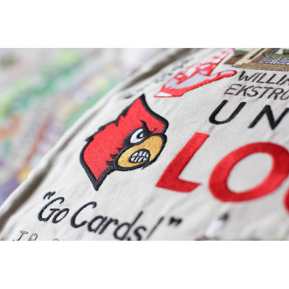 Louisville, University of Collegiate Embroidered Pillow by CatStudio Quirks!