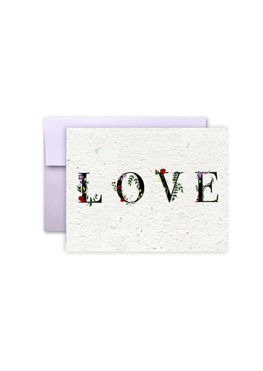 Love Wildflower Seed Paper Card