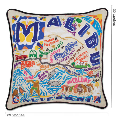 Malibu Hand-Embroidered Pillow