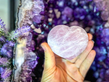 Rose Quartz Crystal Heart