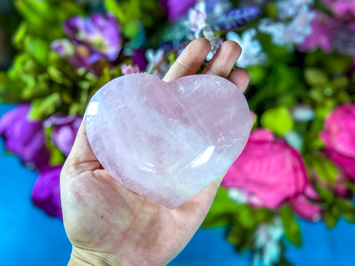 Rose Quartz Crystal Heart