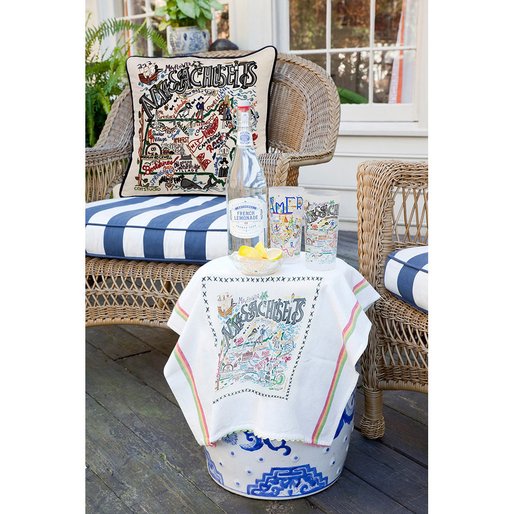 Massachusetts Hand-Embroidered Pillow Quirks!