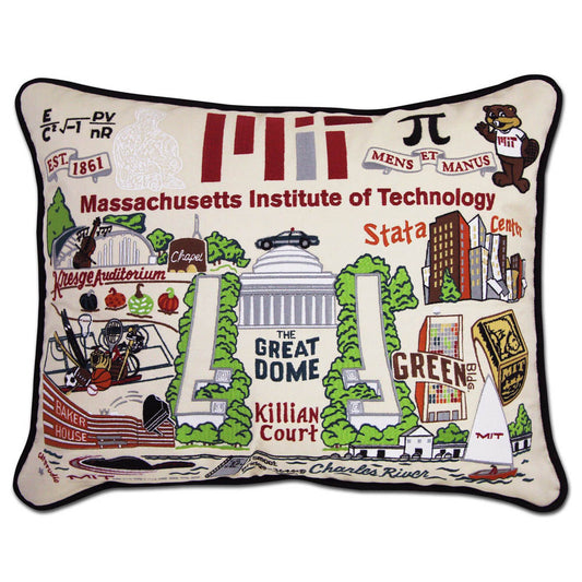 Massachusetts Institute of Technology (MIT) Collegiate Embroidered Pillow by CatStudio Quirks!