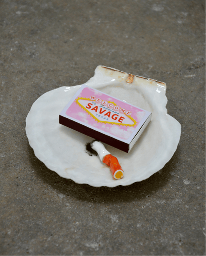 MATCH MADE IN SHELL ASHTRAY