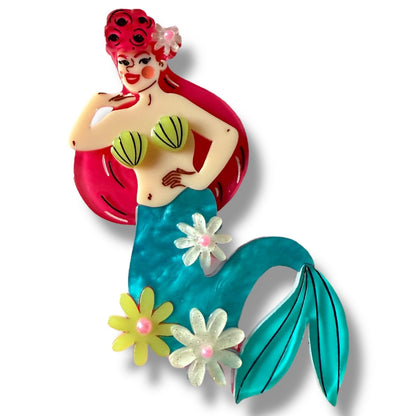 Pearl the Mermaid Brooch by Marla VonDuta x Lipstick & Chrome Quirks!