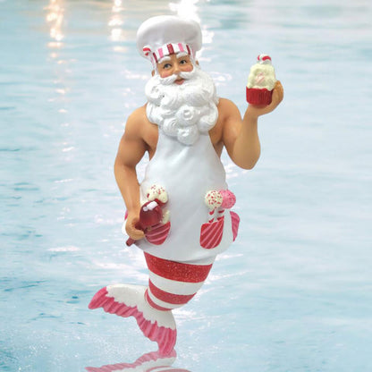 Merman Baking Santa by December Diamonds