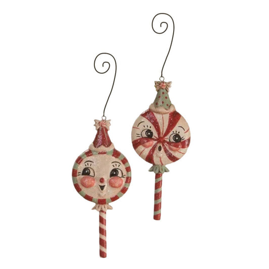 Merrymint Ornaments Set/2 by Johanna Parker for Bethany Lowe Quirks!